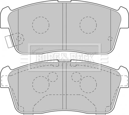 BORG & BECK Комплект тормозных колодок, дисковый тормоз BBP1801